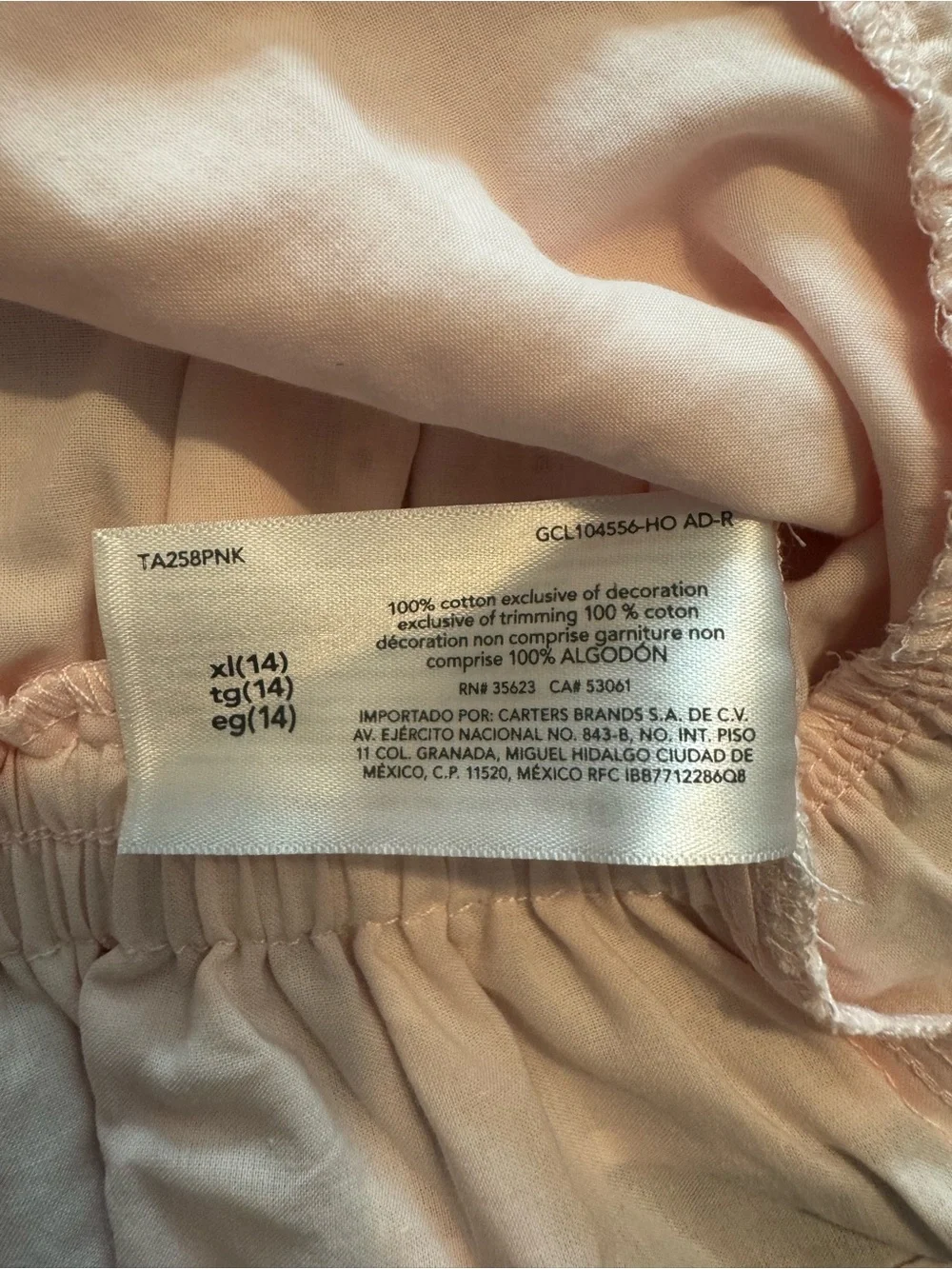 Carter's Light Pink Eyelet Ruffle Tank Top